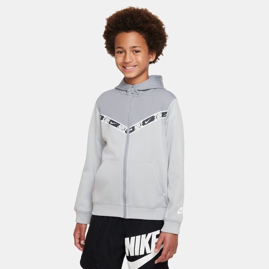 Nike Hættetrøje NSW Repeat - Grå/Hvid Børn thumbnail