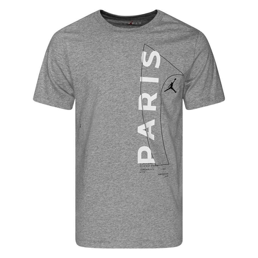 Paris Saint-Germain T-Shirt Wordmark Jordan x PSG - Grå/Hvid/Sort thumbnail