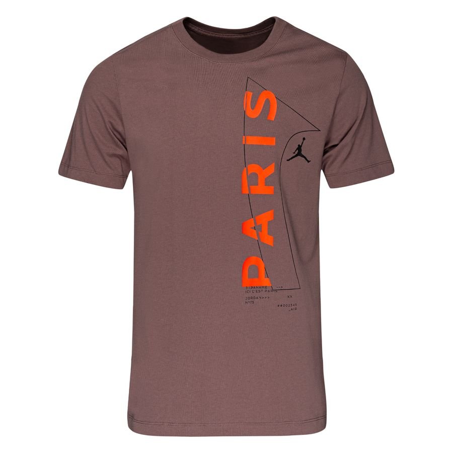 Paris Saint-Germain T-Shirt Wordmark Jordan x PSG - Brun/Röd/Svart