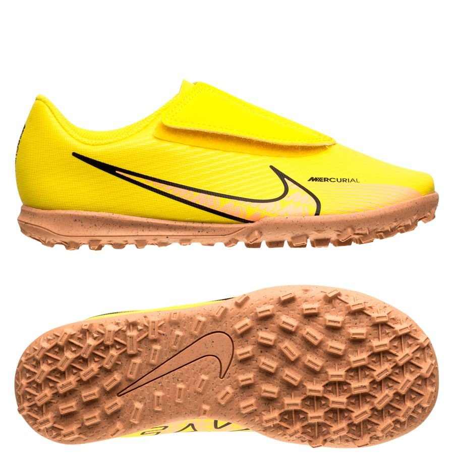 Nike Air Zoom Mercurial Vapor 15 Club Velcro TF Lucent - Gul/Rosa Barn