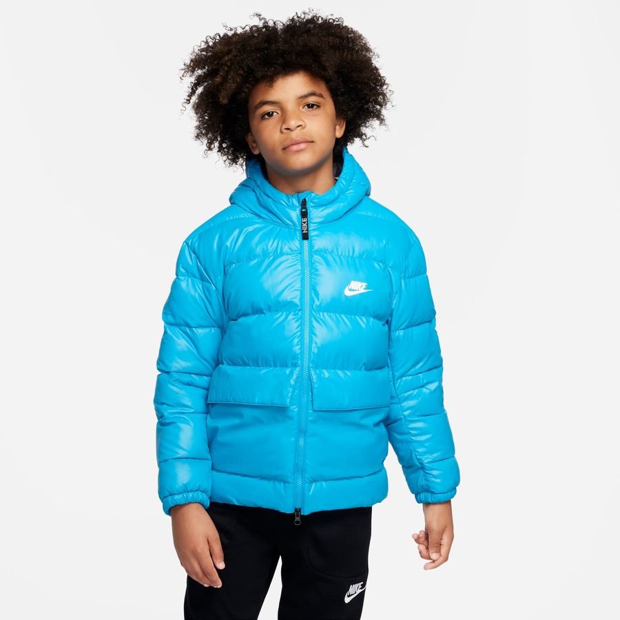 Nike Manteau d'Hiver Doudoune NSW Therma-FIT - Bleu/Blanc Enfant