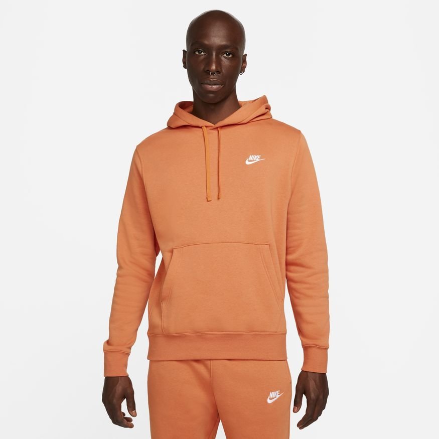 Nike Hættetrøje NSW Club - Orange/Hvid thumbnail