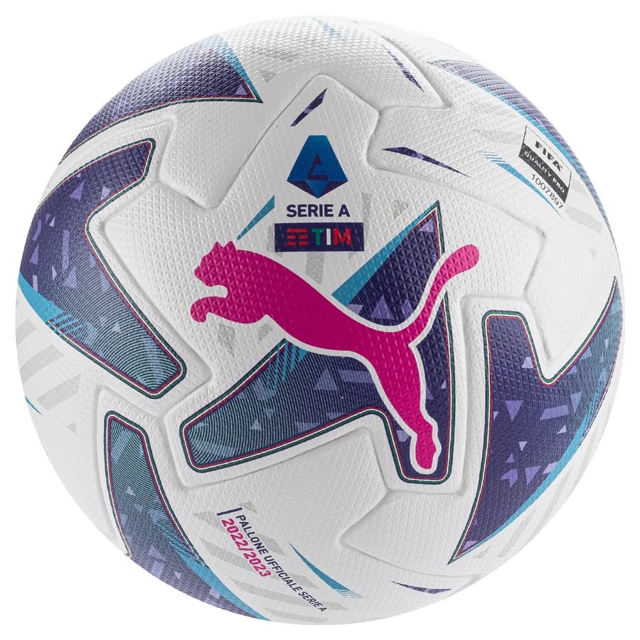 PUMA Fodbold Serie A Orbita FIFA Quality Pro Kampbold - Hvid/Blå/Pink thumbnail