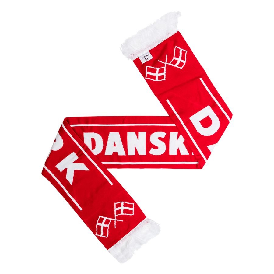 Danmark Classic Halstørklæde 17,5x40cm VM 2022 - Rød/Hvid thumbnail