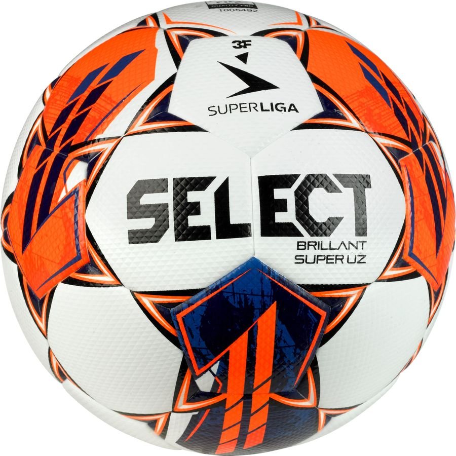 Select Fodbold Brillant Super UZ V23 3F Superliga - Hvid/Orange/Blå
