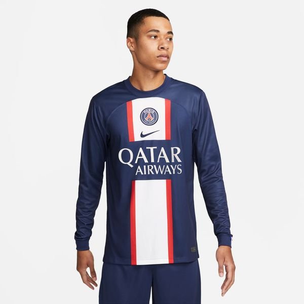 Paris Saint Germain Home Shirt Qatar Airways 2022/23 Long Sleeves | www ...