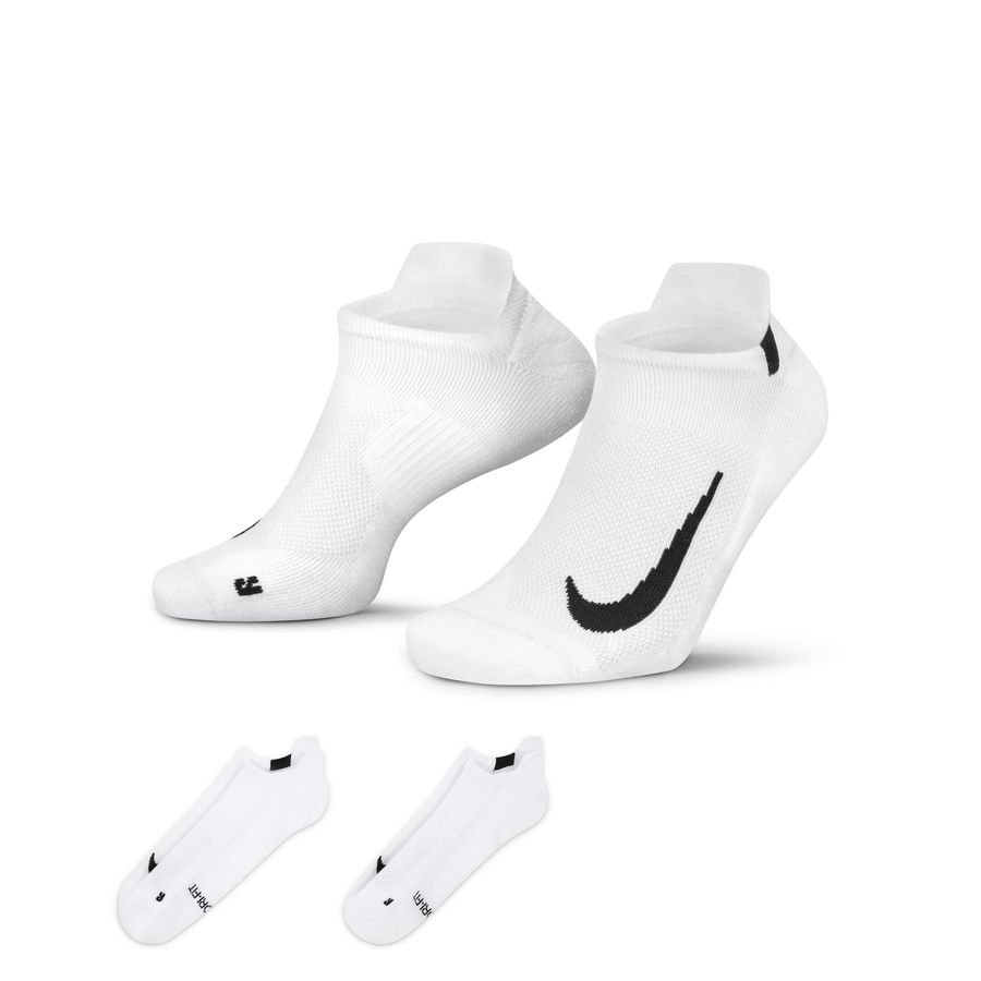 Nike Løbesokker Multiplier No-Show 2-Pak - Hvid/Sort thumbnail