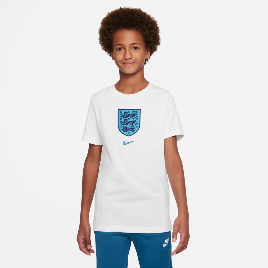 England T-Shirt Crest - Vit Barn