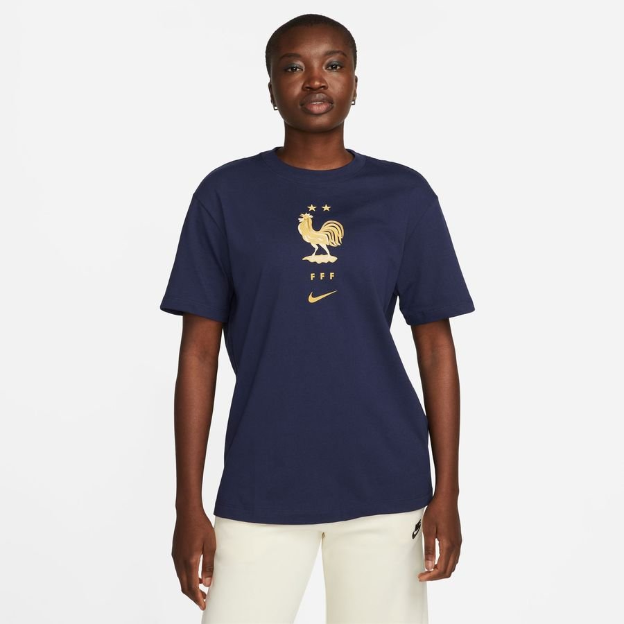 Frankrike T-Shirt Crest - Navy Dam