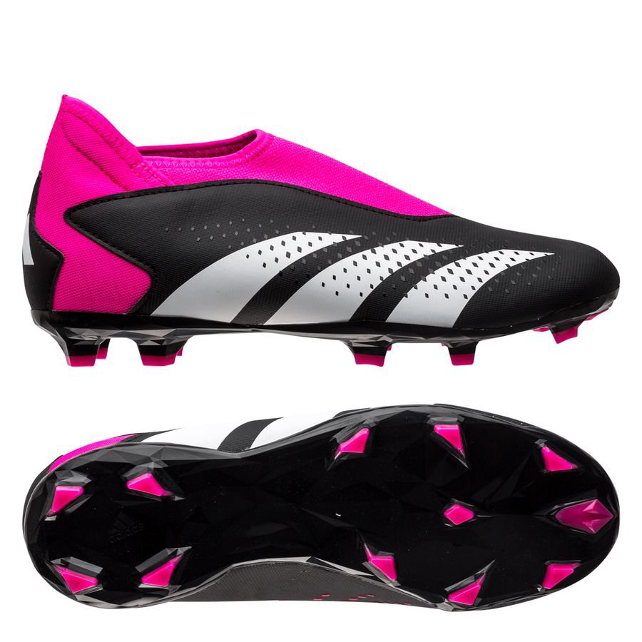 adidas Predator Accuracy .3 Laceless FG Own Your Football - Sort/Hvid/Pink Børn thumbnail