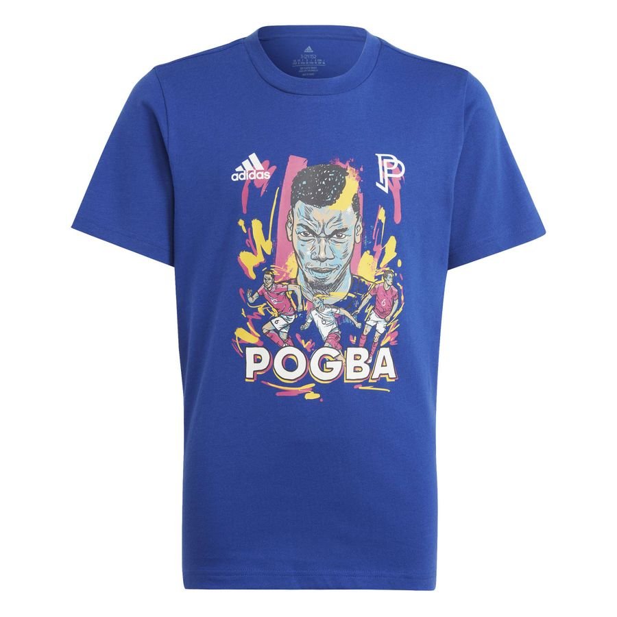 Bilde av Adidas T-skjorte Pogba Graphic - Blå Barn, Størrelse 164 Cm