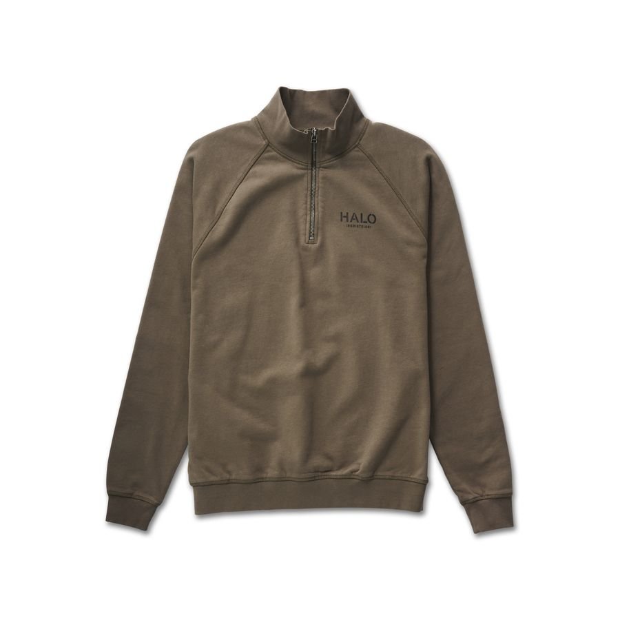 HALO Cotton Half Zip Sweatshirt - Brun thumbnail