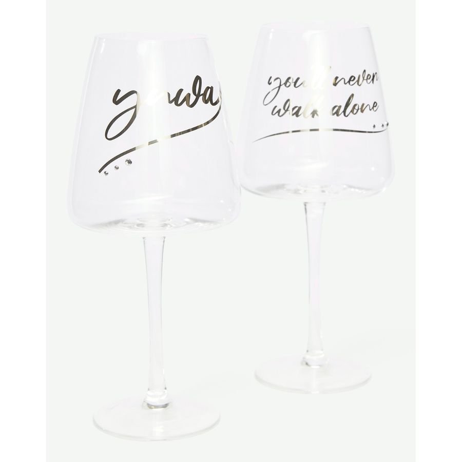 Liverpool Wine Glasses YNWA - Silver