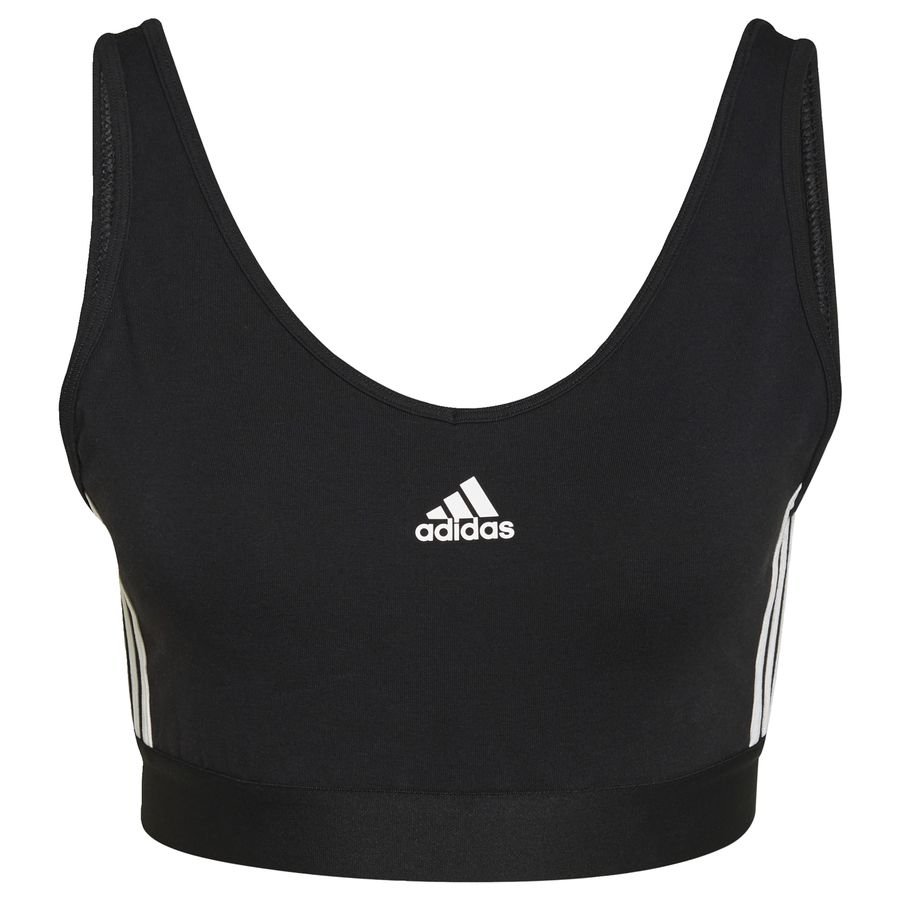Essentials 3-Stripes Removable Pads croptop Sort thumbnail