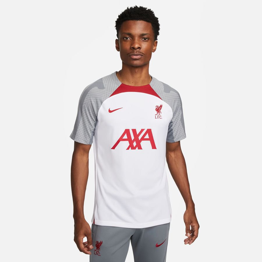 Liverpool Tränings T-Shirt Dri-FIT Strike - Vit/Grå/Röd