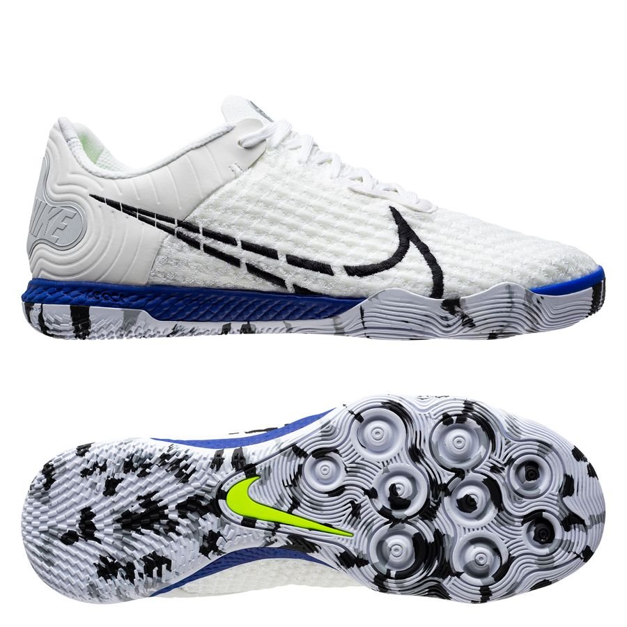 Nike React Gato IC Small Sided - Hvid/Sort/Blå thumbnail
