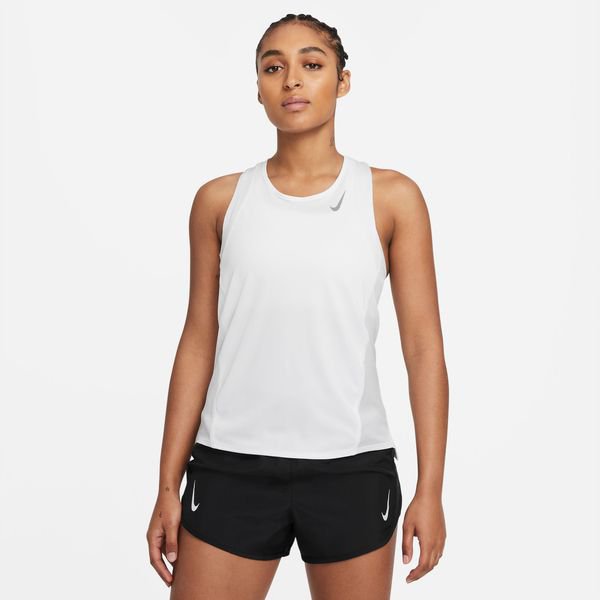 Nike Tank Top Dri-FIT Fast - White/Reflect Silver Woman | www ...