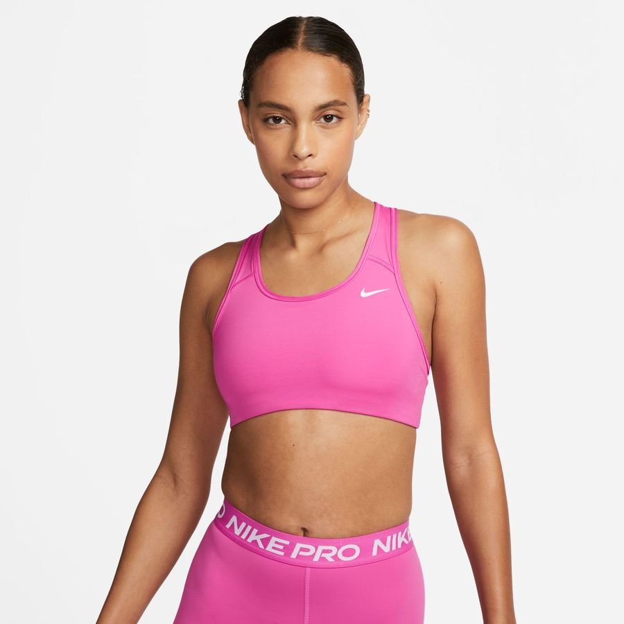 Nike Sports BH Swoosh Non-pad - Pink/Hvid Kvinde