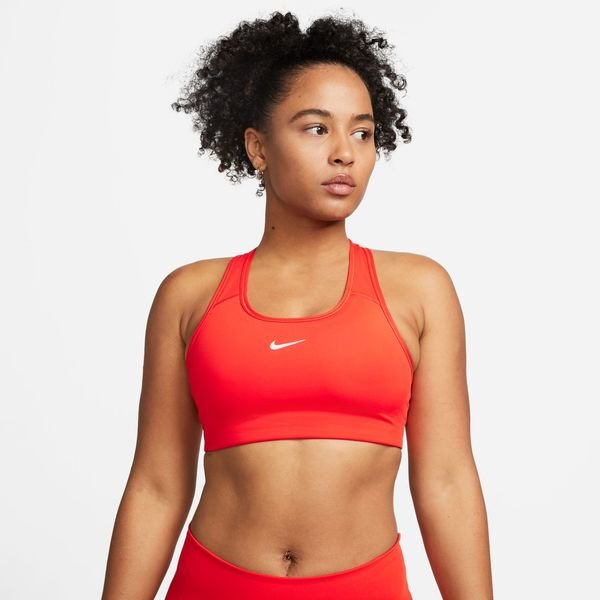 Nike Swoosh Sports Bra - Red/White