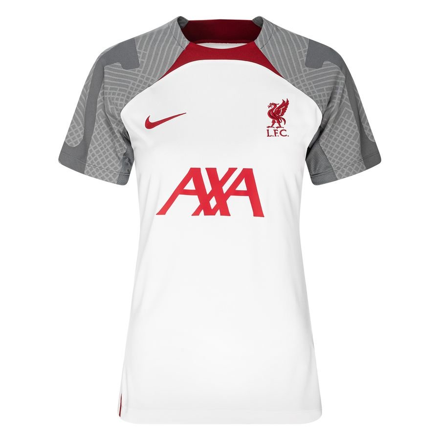 Liverpool Trænings T-Shirt Dri-FIT Strike - Hvid/Grå/Rød Kvinde thumbnail