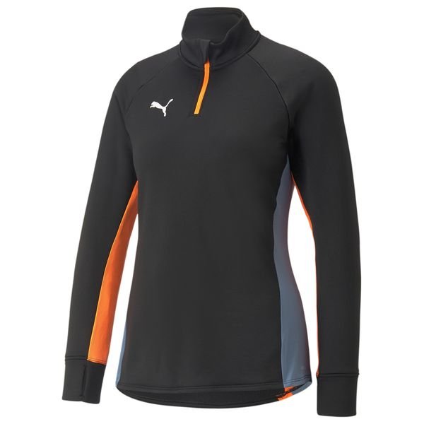PUMA Trainingsshirt IndividualBlaze 1/4 Reißverschluss - Damen Schwarz/Orange