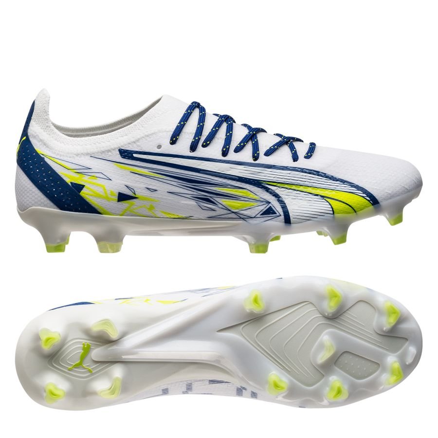 PUMA Ultra Ultimate FG/AG Christian Pulisic - Wit/Neon/Blauw LIMITED EDITION