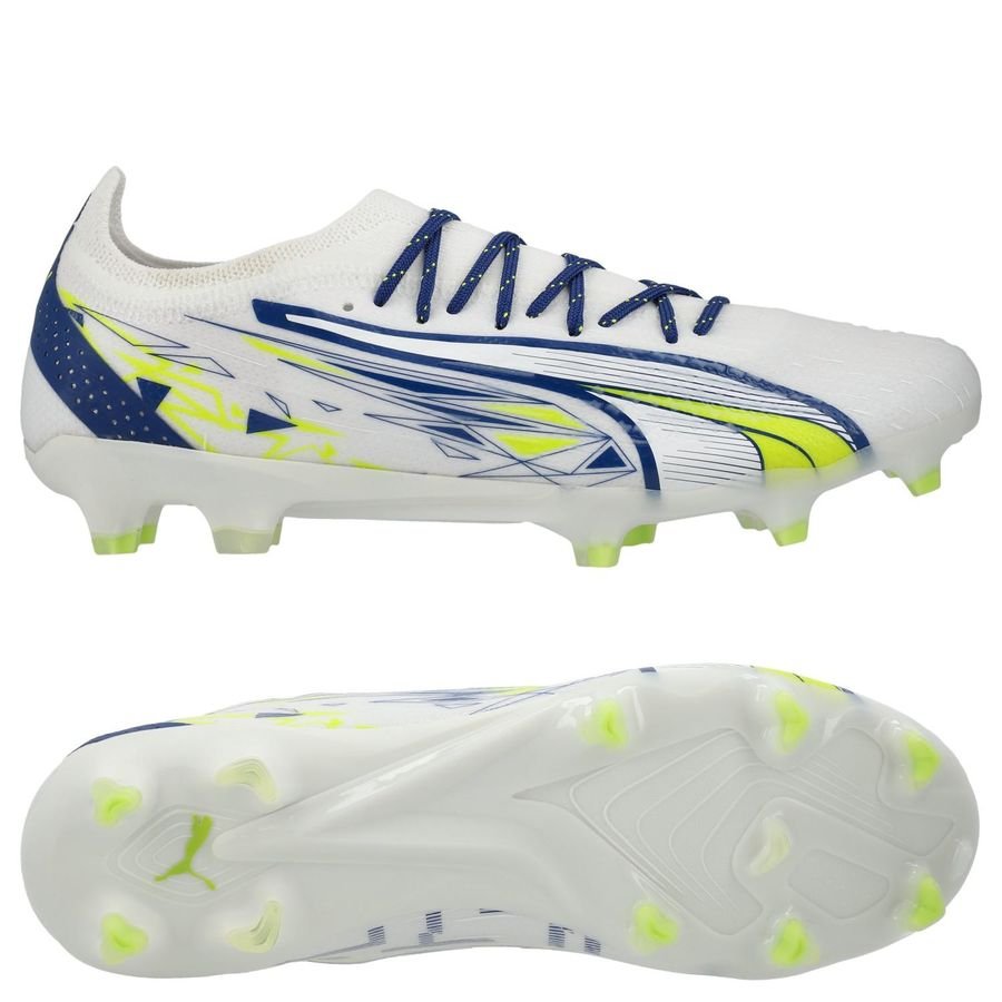 PUMA Ultra Ultimate FG/AG Christian Pulisic - Wit/Neon/Blauw LIMITED EDITION