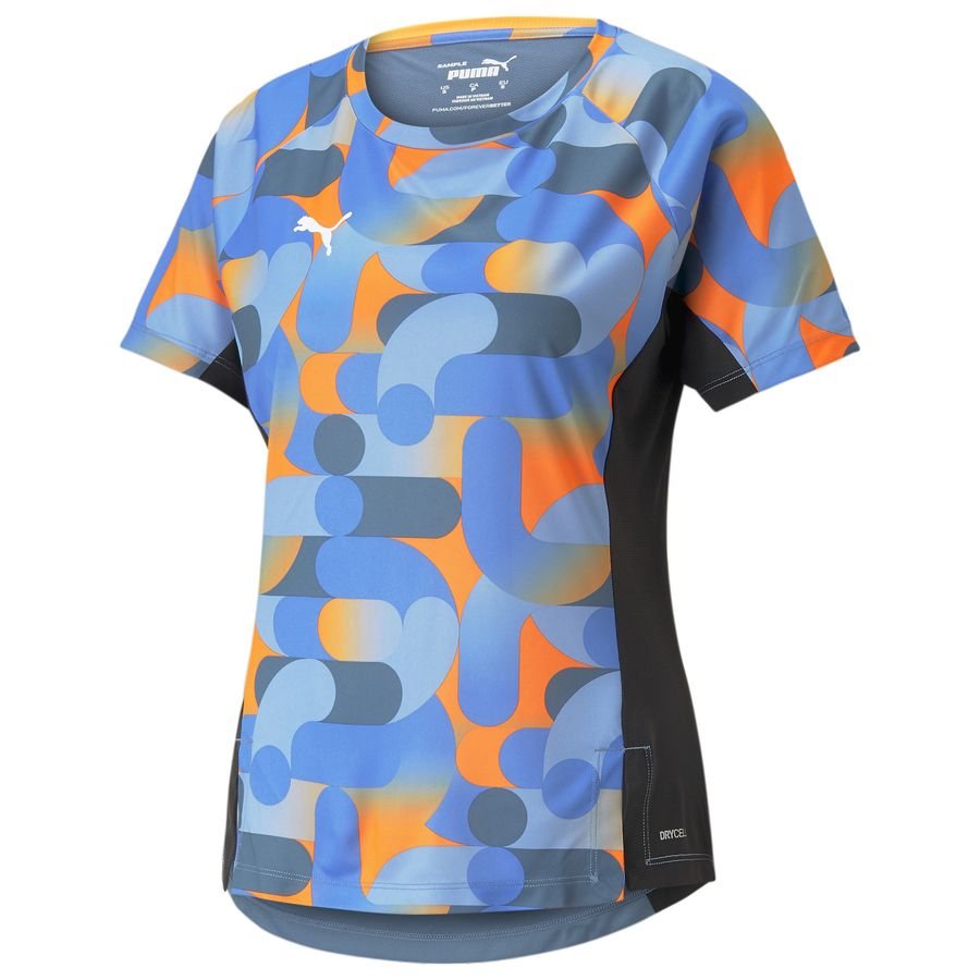 PUMA Trainingsshirt IndividualBlaze - Blauw/Oranje Dames