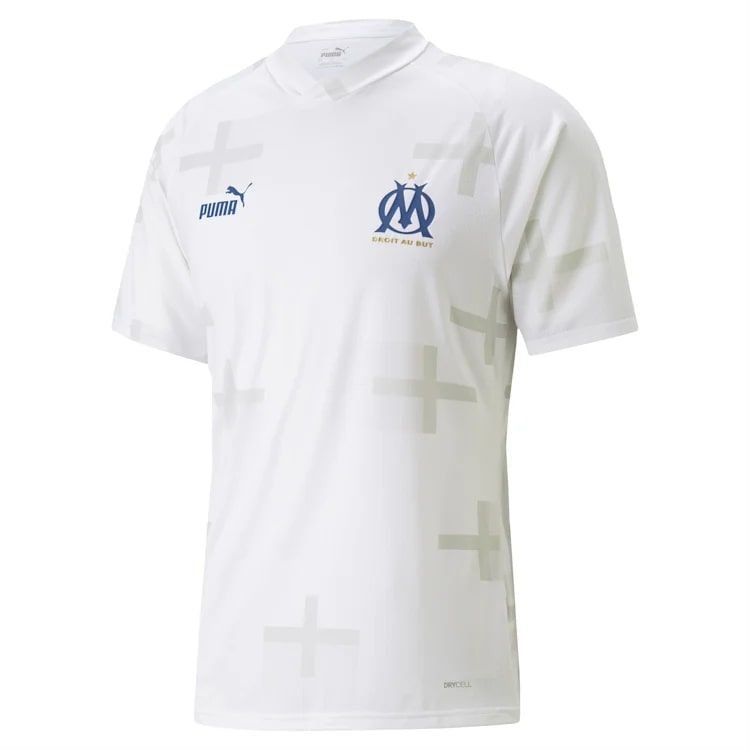 Marseille Tränings T-Shirt Pre Match - Vit/Blå
