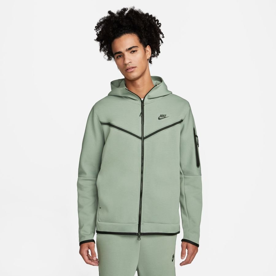 Nike Hættetrøje NSW Tech Fleece - Grøn/Sort thumbnail