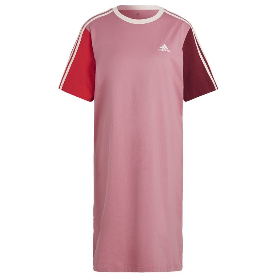 Essentials 3-Stripes Single Jersey Boyfriend T-shirtkjole Pink thumbnail