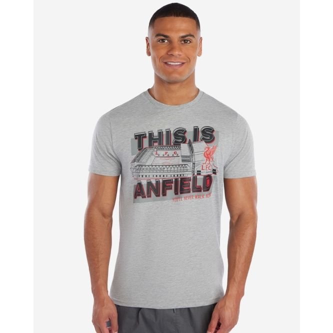 Liverpool T-Shirt YNWA Anfield - Grå