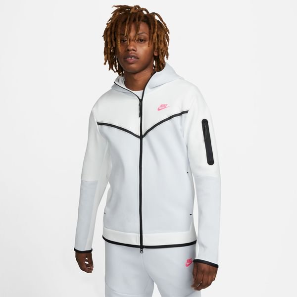 Nike Hoodie NSW Tech Fleece FZ - Summit White/Pure Platinum/Hyper Pink ...
