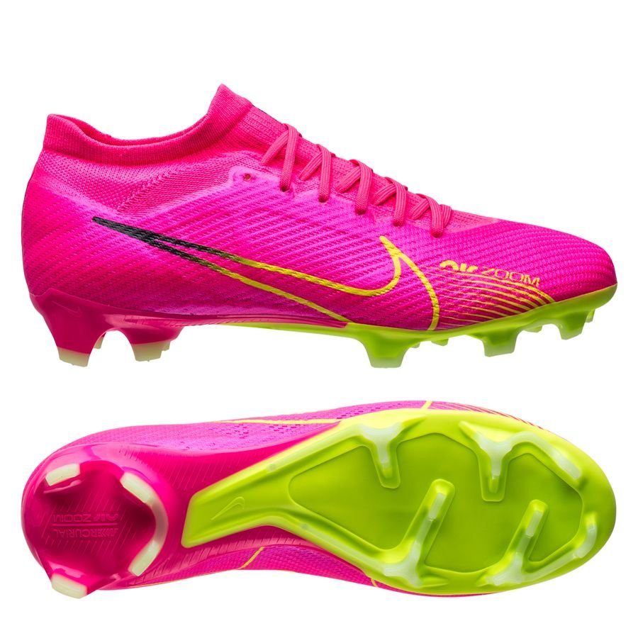 Nike Air Zoom Mercurial Vapor 15 Pro FG Luminous - Pink/Neon/Grå