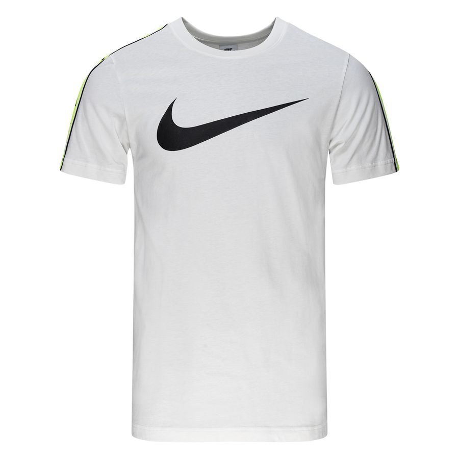 Nike T-Shirt NSW Repeat Sportswear - Hvid/Neon/Sort