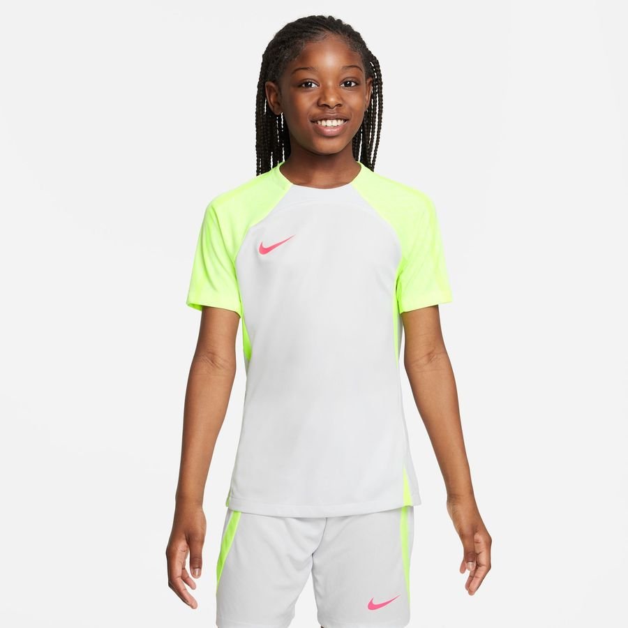 Nike Trænings T-Shirt Dri-FIT Strike - Grå/Neon/Pink Børn thumbnail