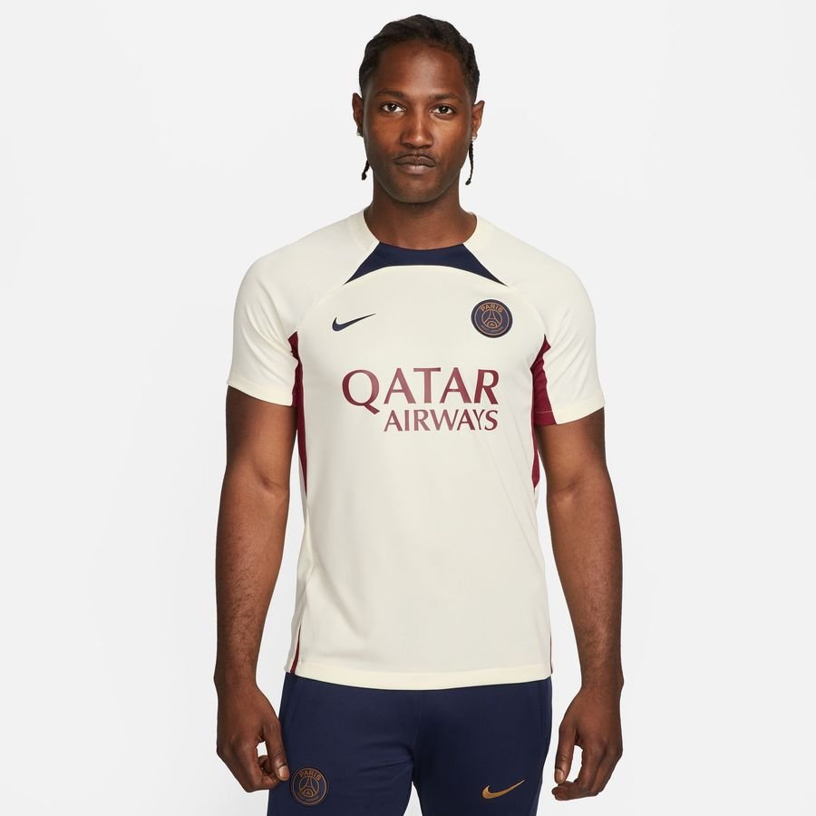 Paris Saint-Germain Trænings T-Shirt Dri-FIT Strike - Hvid/Blå thumbnail