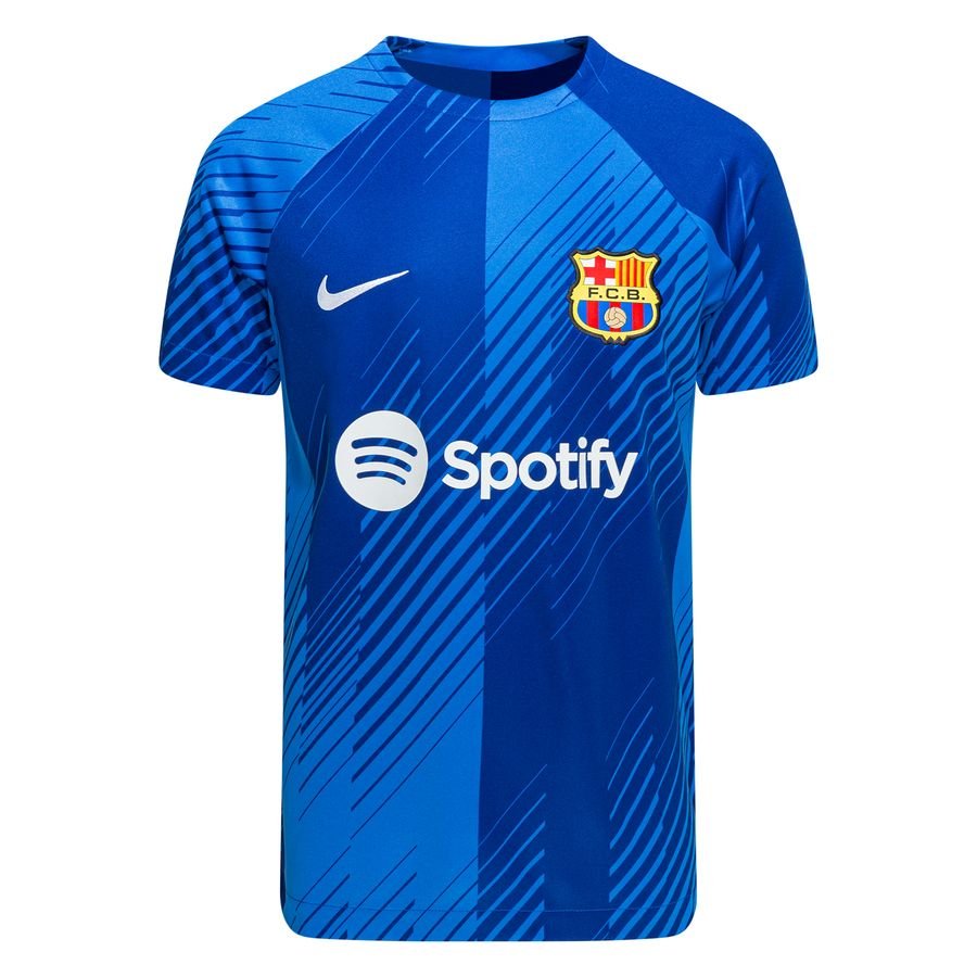 Barcelona Tränings T-Shirt Dri-FIT Pre Match - Blå/Vit Barn