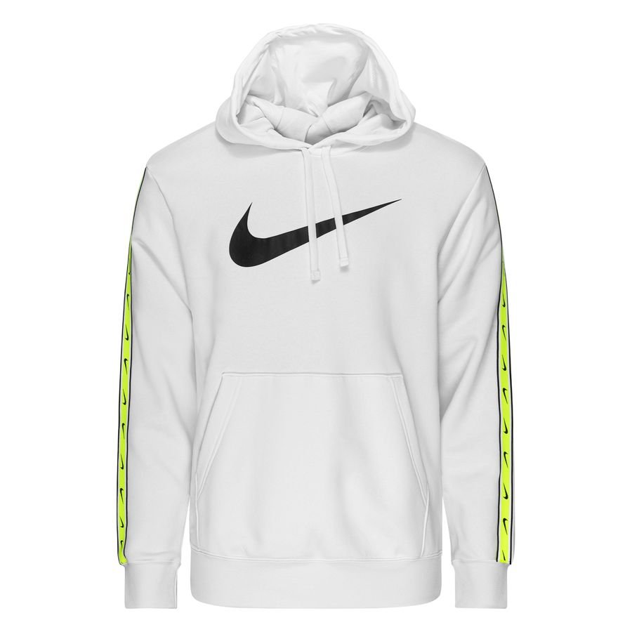 Nike Hættetrøje NSW Repeat Fleece - Hvid/Sort/Grøn