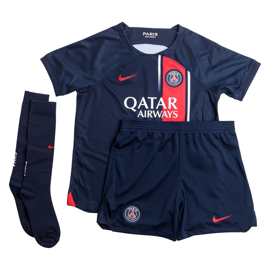 Paris Saint-Germain Hjemmebanetrøje 2023/24 Mini-Kit Børn thumbnail