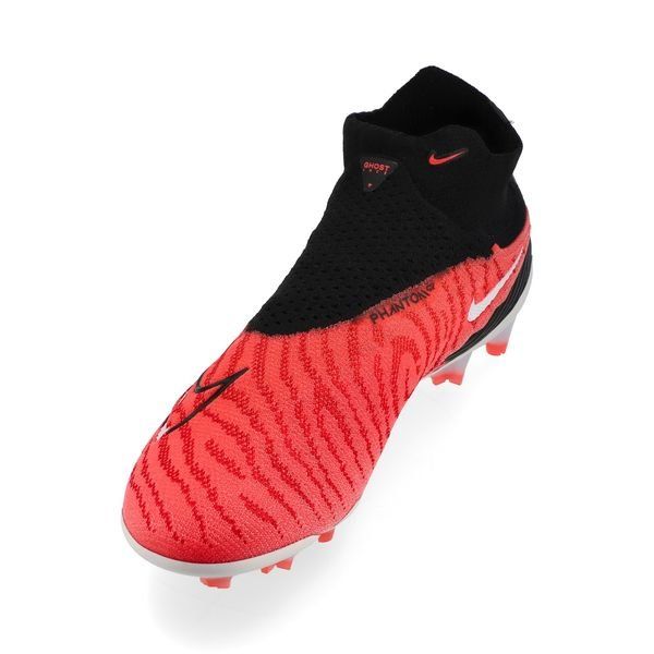 Nike Phantom GX Elite Dynamic Fit Gazon Naturel Chaussures de Foot (FG)  Noir Rouge Vif Blanc 