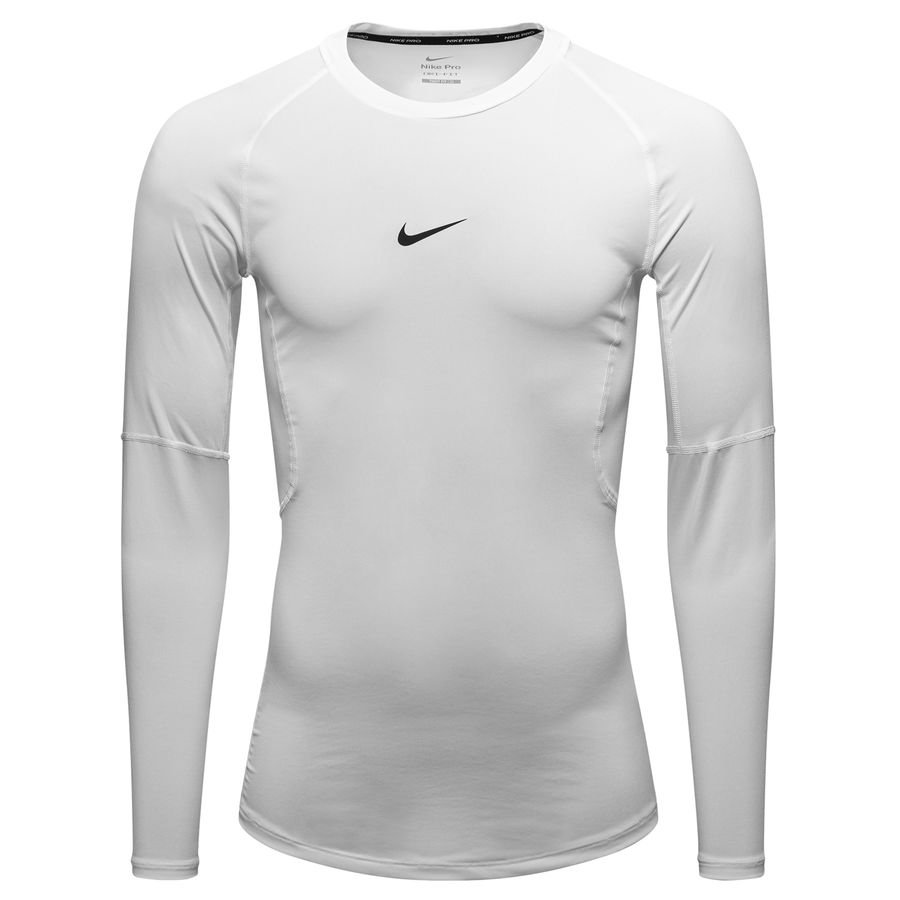 Nike Pro Baselayer Dri-FIT - Hvid/Sort Lange Ærmer