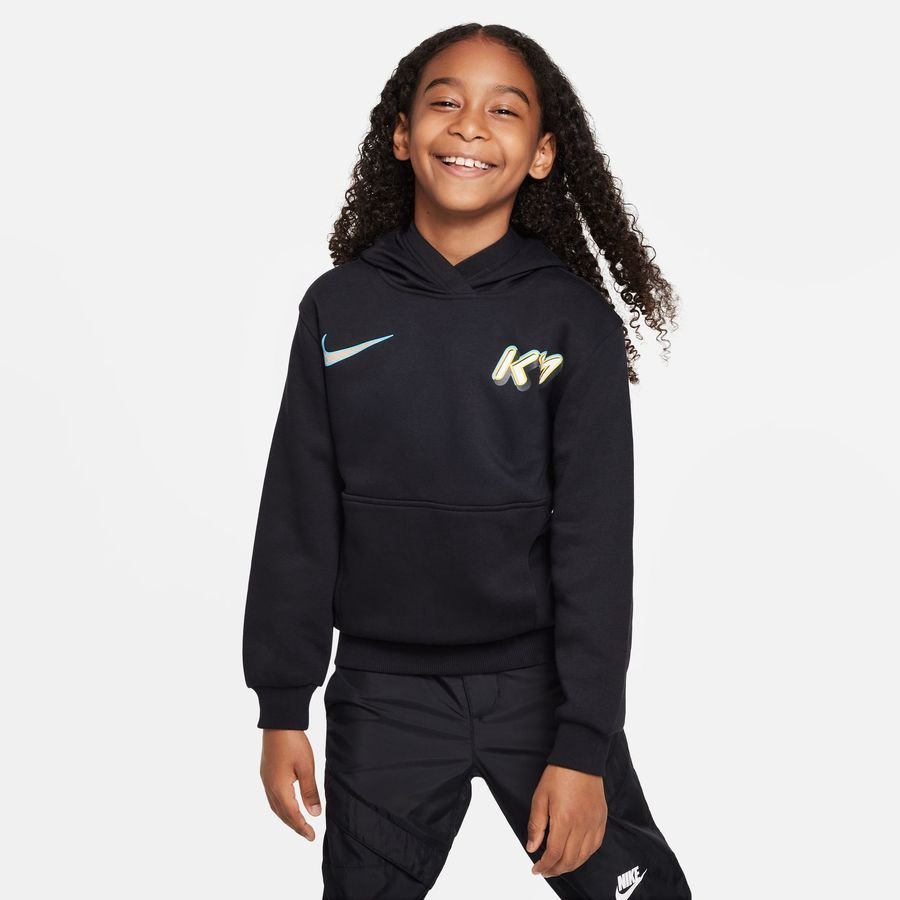 Nike Hættetrøje NSW Club Fleece Mbappé Personal Edition - Sort Børn