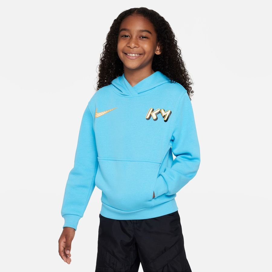 Nike Hættetrøje Club Fleece Mbappé Personal Edition - Blå Børn