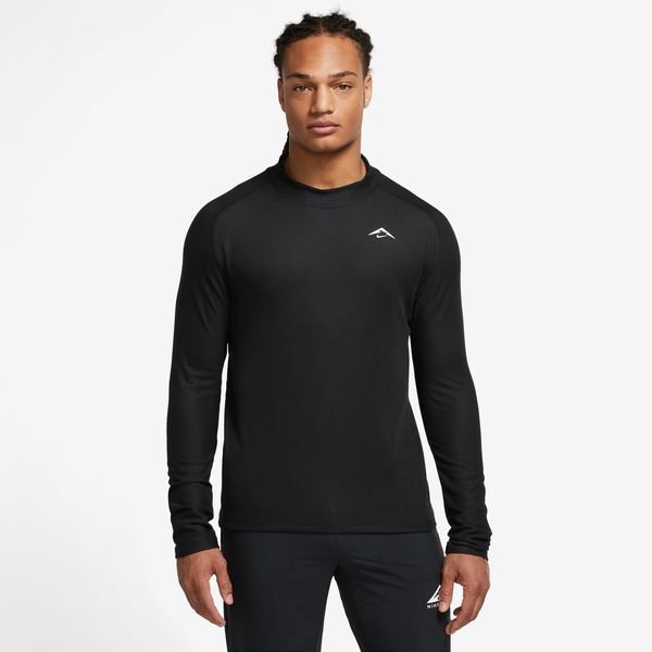 Nike Running Shirt Dri-FIT Trail - Black/White | www.unisportstore.com