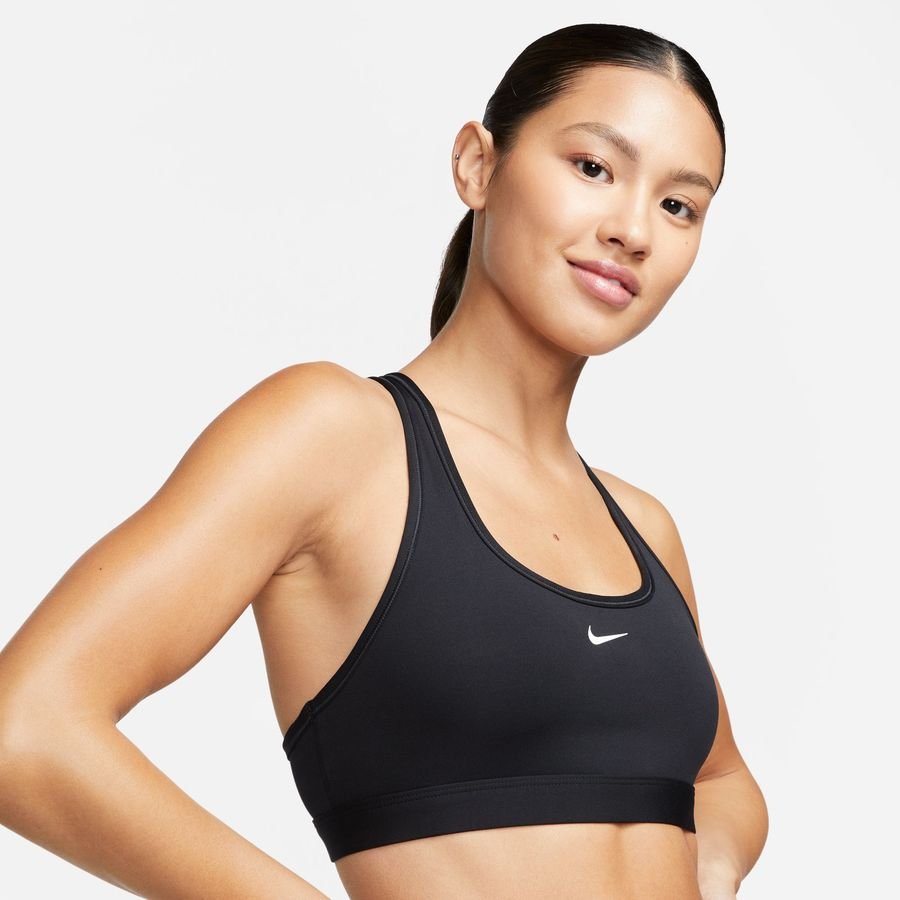 Bilde av Nike Sports-bh Swoosh Light Support - Sort/hvit Dame, Størrelse Medium