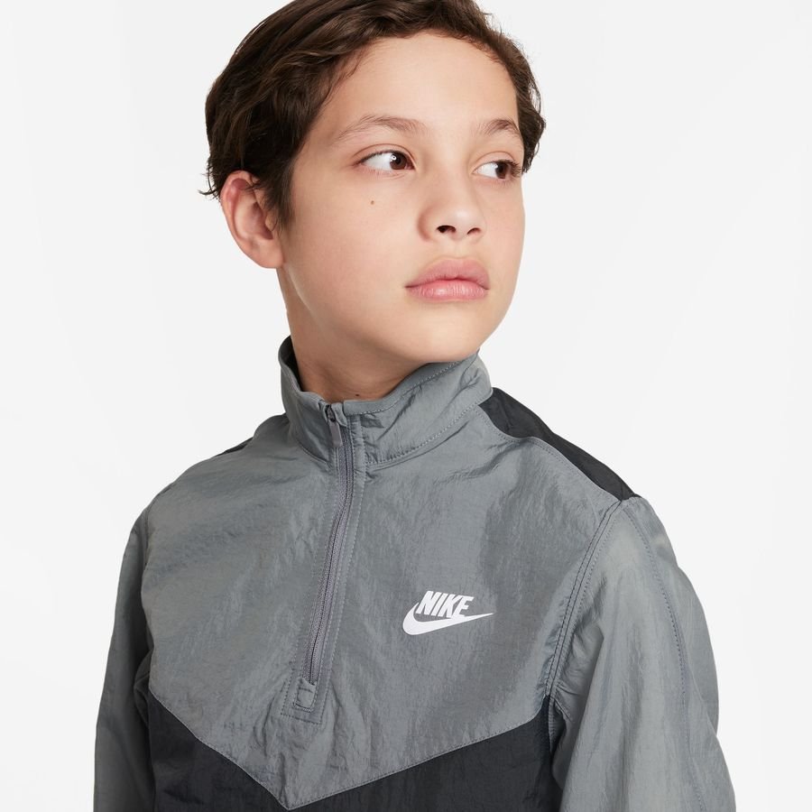 Kinder Nike Smoke - NSW Trainingsanzug Grau/Weiß