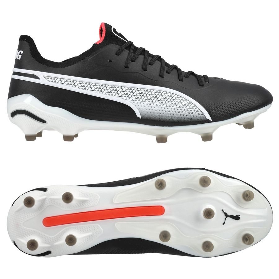 PUMA King Ultimate FG/AG Breakthrough - Zwart/Wit/Fire Orchid