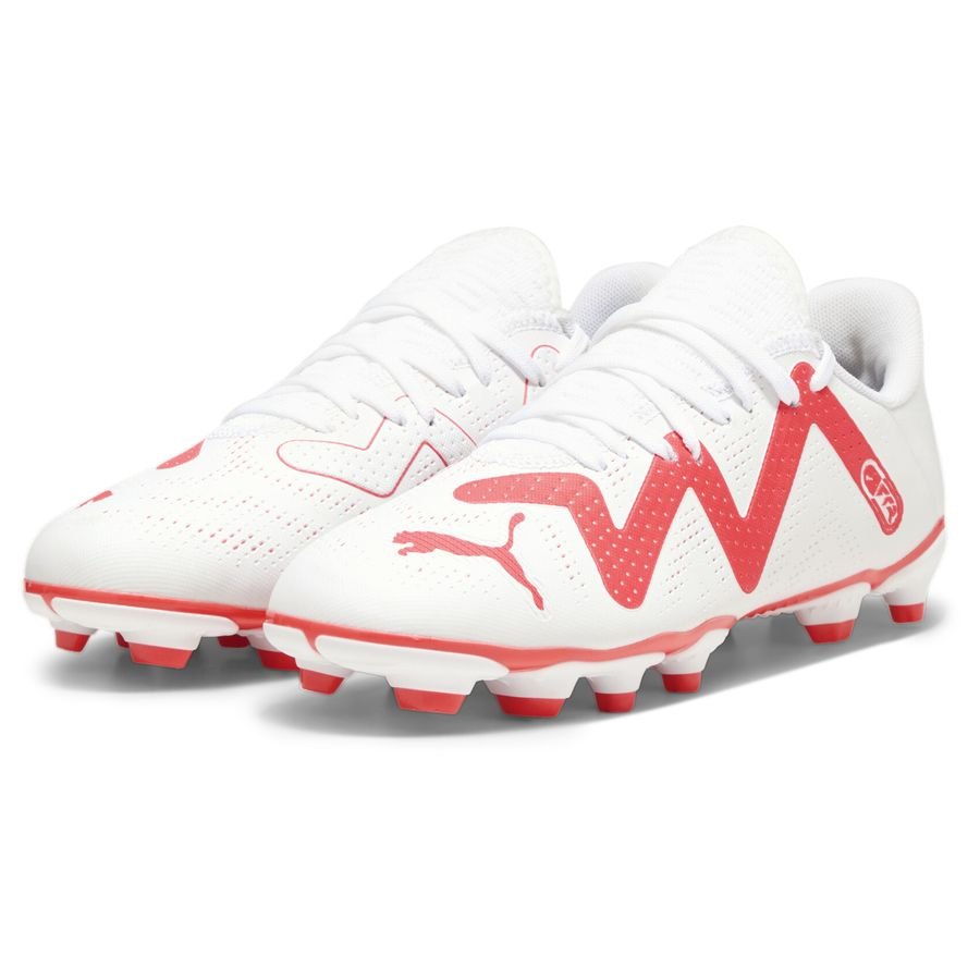 PUMA Future Play FG/AG Breakthrough - Wit/Fire Orchid Kids