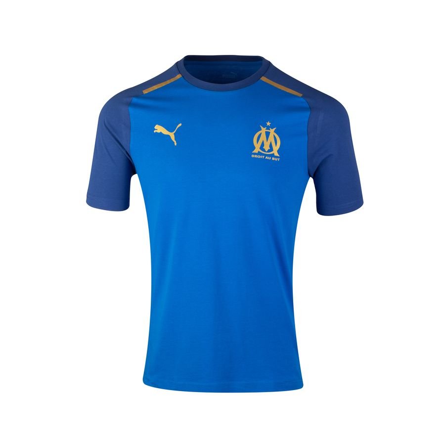 Marseille T-Shirt Casuals - Blå/Gold Suede